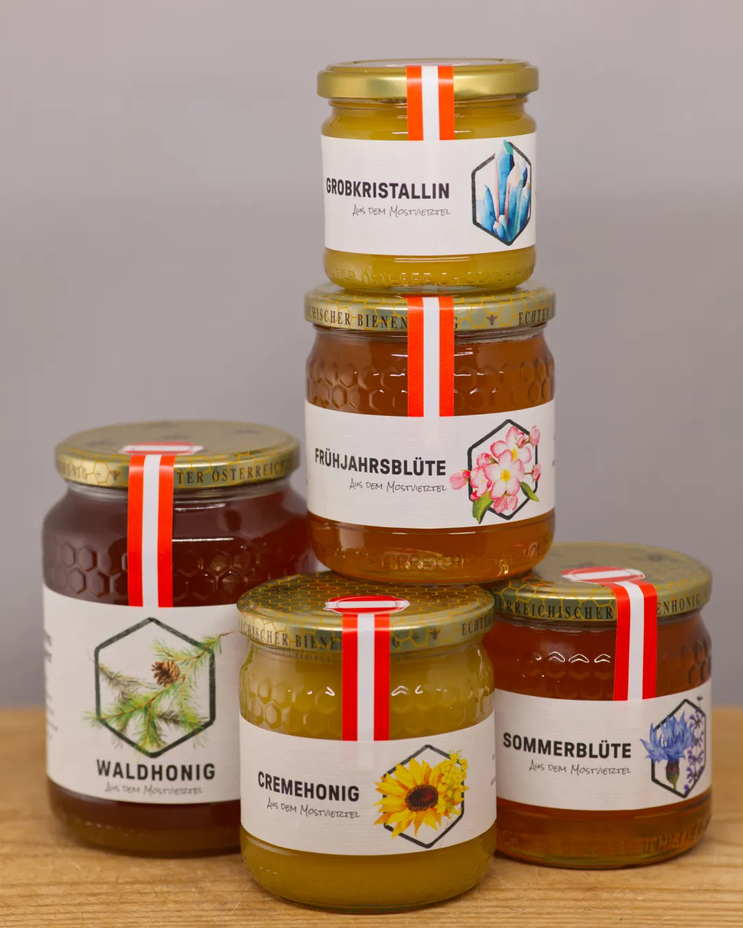 Vulkanrot Honig Sortiment