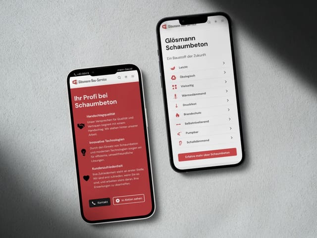 Gloesmann Mobile Webdesign - Responsive Ansicht