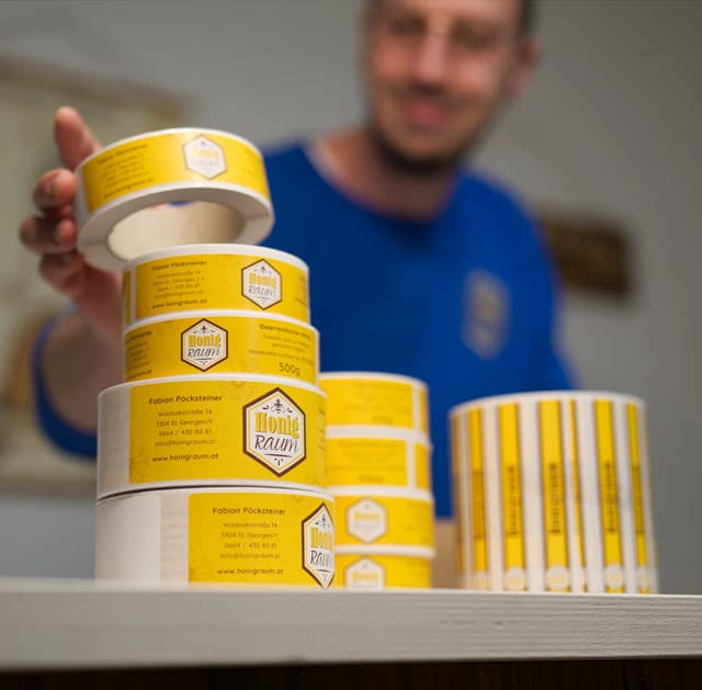 Honigraum Branding und Etikettendesign