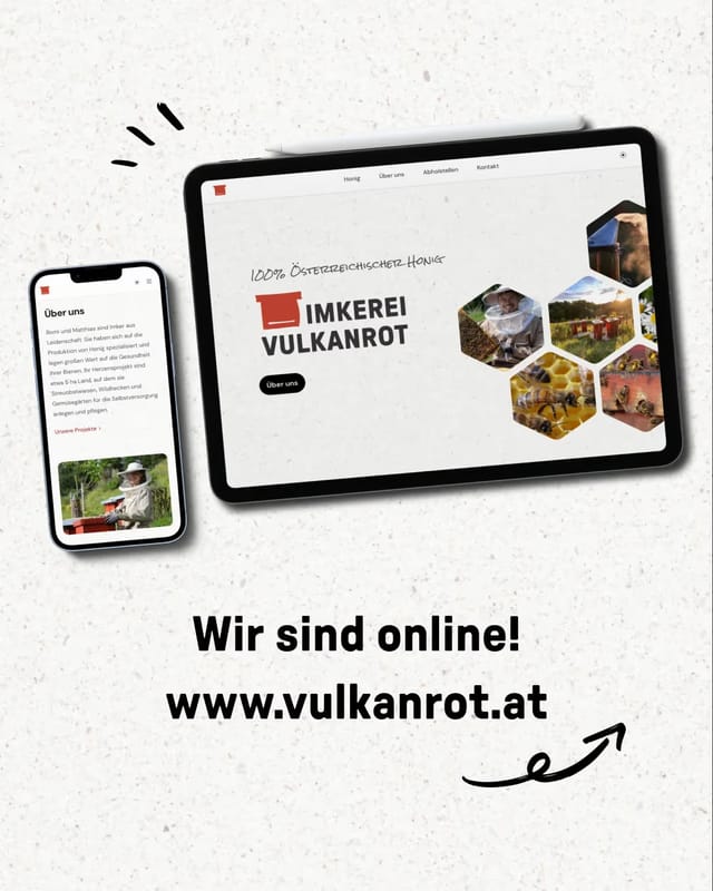 Vulkanrot Branding und Verpackungsdesign